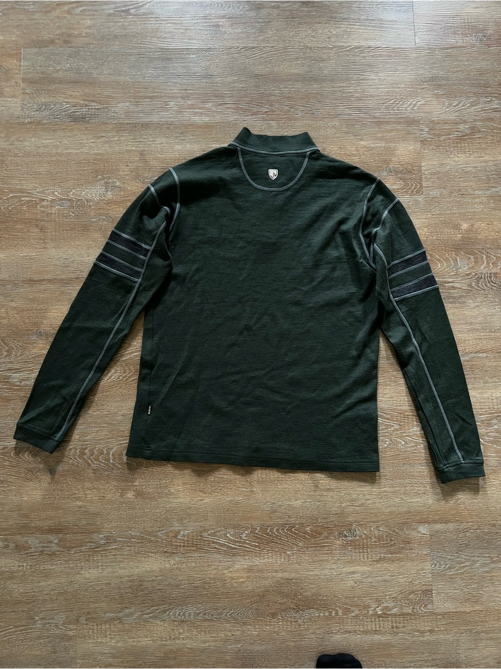 KÜHL 100% Merino Wool Quarter Zip Base Layer | Forest Green | Large - Picture 13 of 15
